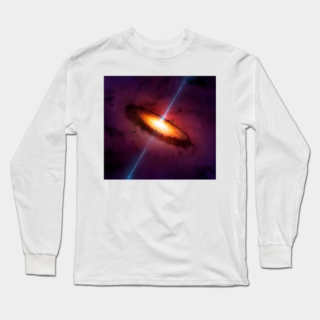 Active galactic nucleus, illustration (F011/7881) Long Sleeve T-Shirt by SciencePhoto